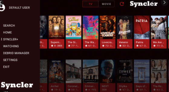 Movies & TV Shows with Syncler APK on Roku