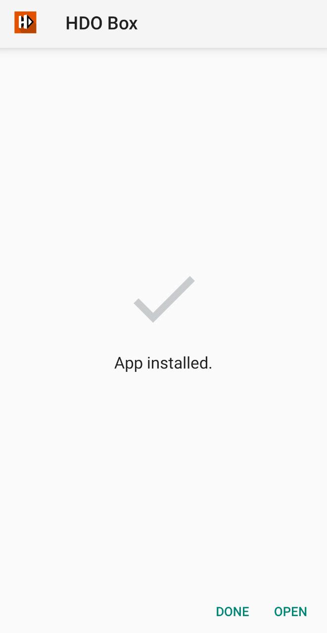 hdo app installed